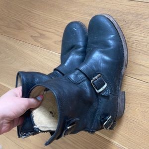 Black short Frye boots